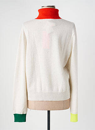 Pull col roulé stretch manches longues beige ABSOLUT CASHMERE femme