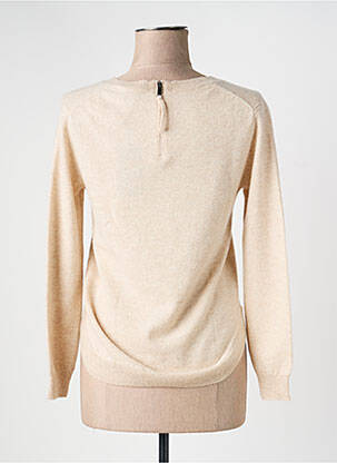 Pull tissage chiné manches longues beige ESTHEME femme