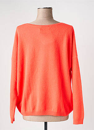 Pull col v manches longues orange ABSOLUT CASHMERE femme
