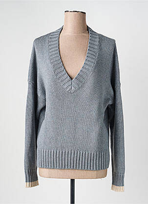 Pull col v manches longues gris TANTÄ femme