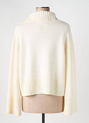 Pull stretch manches longues beige FIVE femme