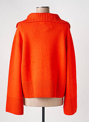 Pull stretch manches longues orange FIVE femme