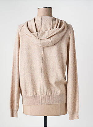 Gilet manches longues resserrée sur le bas marron MAJESTIC FILATURES femme