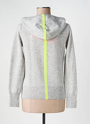 Gilet manches longues col rond gris ABSOLUT CASHMERE femme