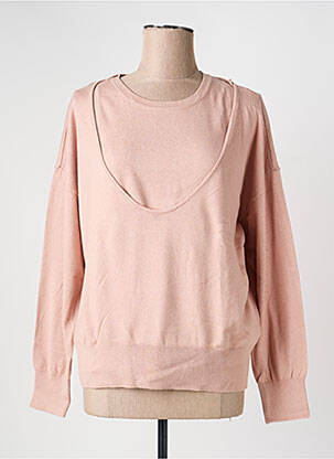 Pull stretch manches longues rose YAYA femme