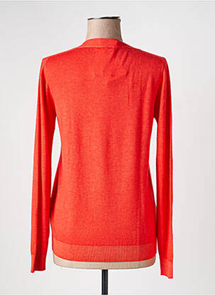 Pull coupe cintrée manches longues orange MAJESTIC FILATURES femme
