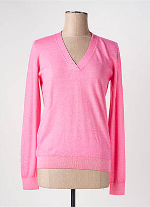 Pull coupe cintrée manches longues rose MAJESTIC FILATURES femme