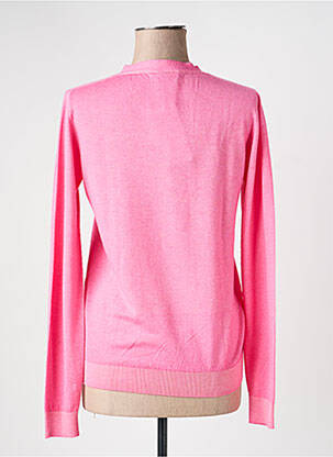 Pull coupe cintrée manches longues rose MAJESTIC FILATURES femme