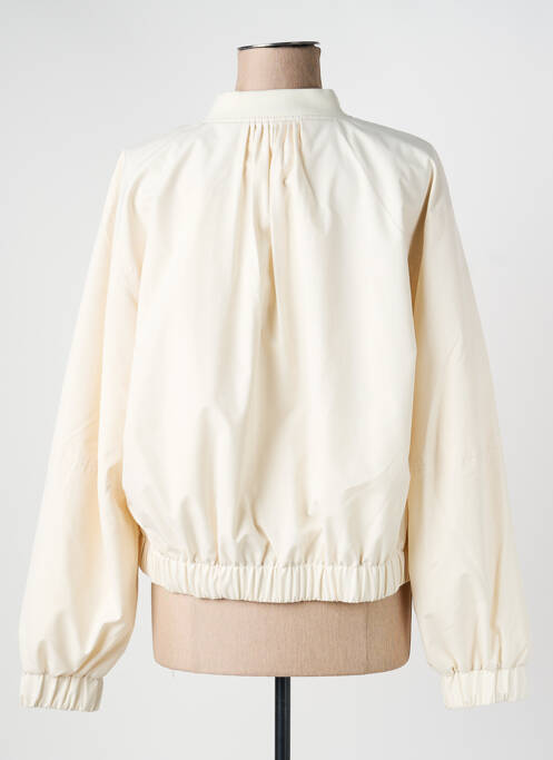 Blouson effet matière satinée beige YAYA femme