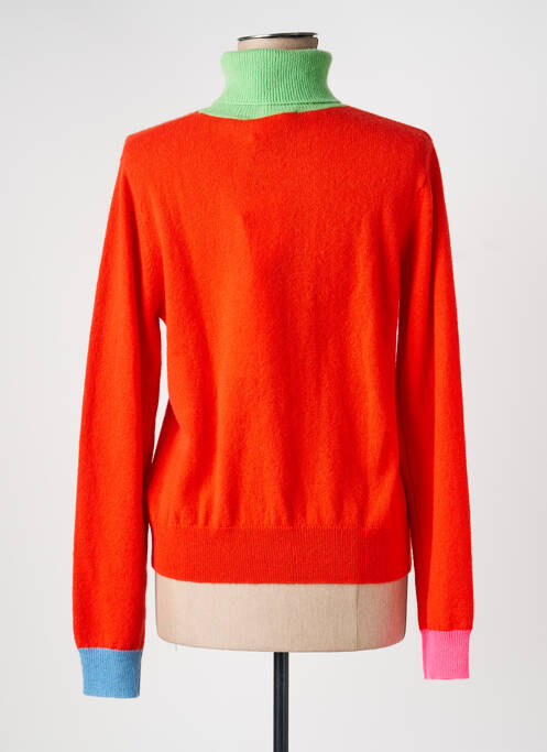 Pull col roulé stretch manches longues orange ABSOLUT CASHMERE femme