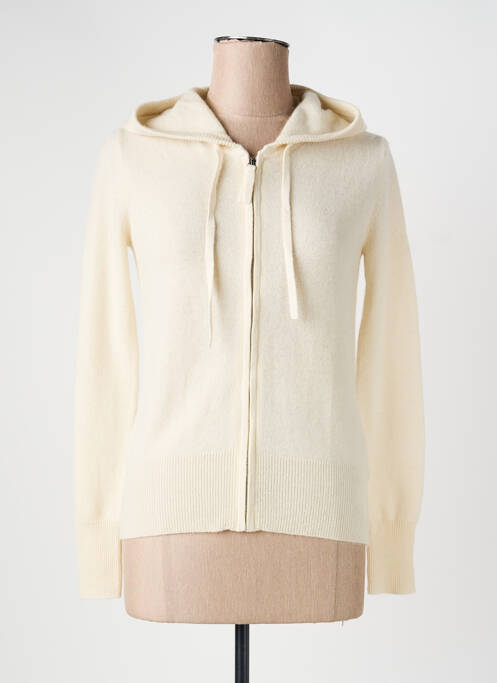 Gilet manches longues stretch beige ABSOLUT CASHMERE femme