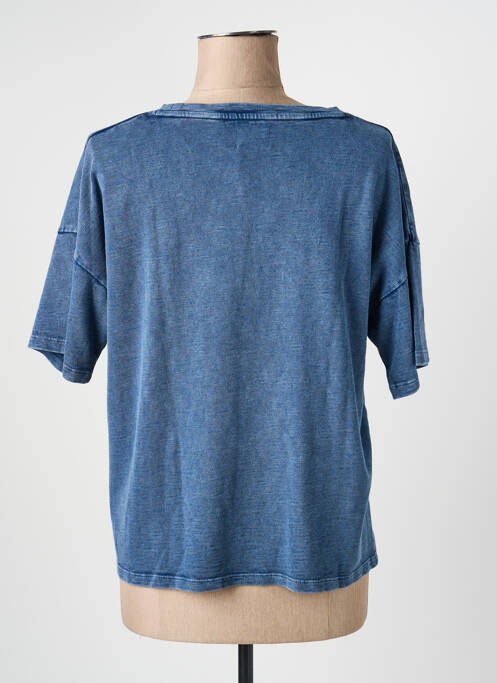 T-shirt coupe droite manches courtes bleu FIVE femme