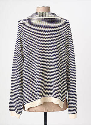 Pull coupe droite manches longues bleu YERSE femme
