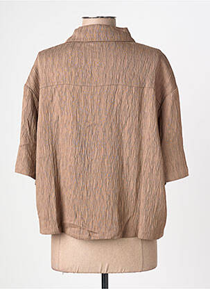 Chemisier manches courtes manches courtes marron YAYA femme