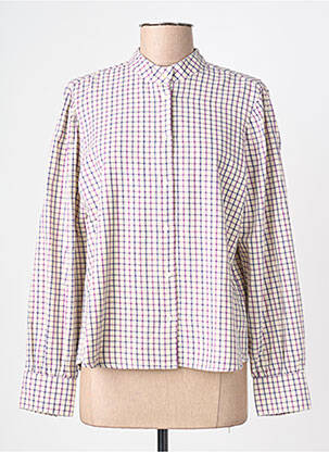 Chemisier coupe droite manches longues violet FIVE femme