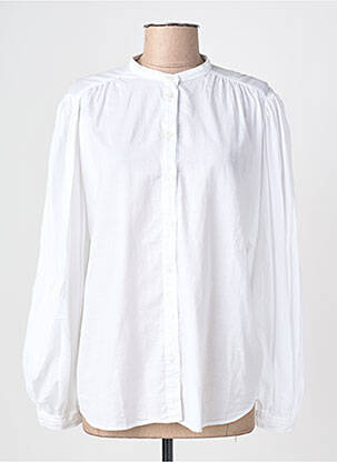 Chemisier coupe droite manches longues blanc HARTFORD femme