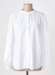 Chemisier coupe droite manches longues blanc HARTFORD femme