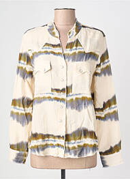 Chemisier coupe cintrée manches longues beige FIVE femme