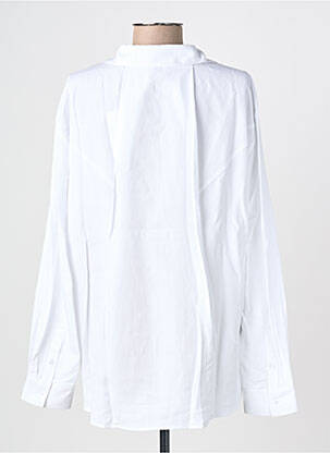 Chemisier coupe droite manches longues blanc YAYA femme