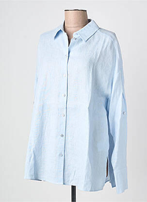 Chemisier coupe droite manches longues bleu clair ESTHEME femme