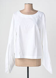 Blouse col rond manches longues blanc CATNOIR femme