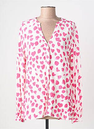 Chemisier imprimé fantaisie manches longues rose FABIENNE CHAPOT femme