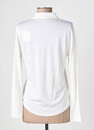 Chemisier coupe cintrée manches longues blanc MAJESTIC FILATURES femme