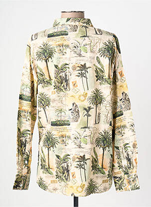 Chemisier imprimé fantaisie manches longues beige MKT STUDIO femme
