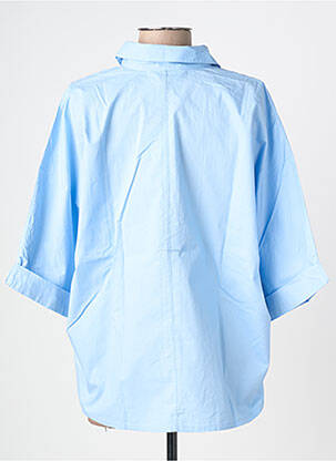 Chemisier manches courtes manches courtes bleu FIVE femme