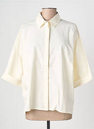 Chemisier manches courtes manches courtes beige FIVE femme