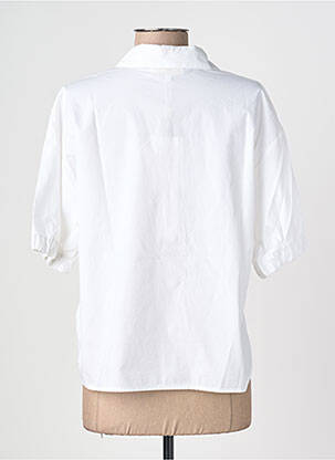 Chemisier coupe cintrée manches courtes blanc CATNOIR femme