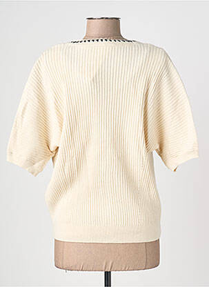 Twin-set col v beige YAYA femme