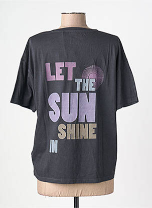 T-shirt sérigraphie floquée manches courtes noir MKT STUDIO femme