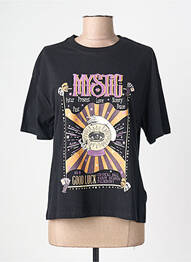 T-shirt coupe droite manches courtes noir MKT STUDIO femme