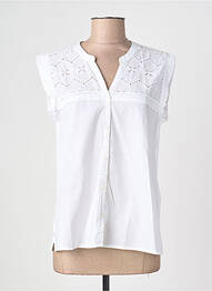 Chemisier manches courtes manches courtes blanc YERSE femme