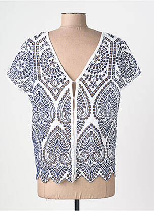 Top manches courtes manches courtes blanc IDANO femme