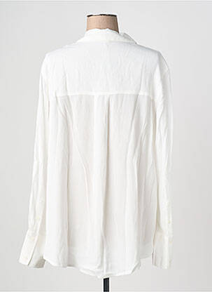 Chemisier tissage crêpe manches longues blanc YERSE femme