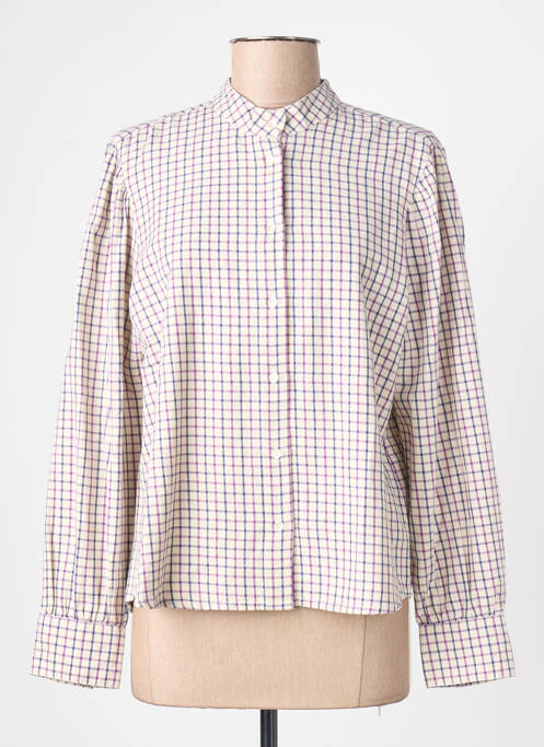 Chemisier coupe droite manches longues violet FIVE femme