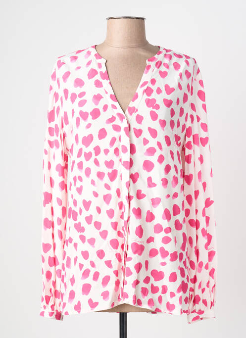 Chemisier imprimé fantaisie manches longues rose FABIENNE CHAPOT femme