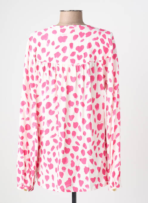 Chemisier imprimé fantaisie manches longues rose FABIENNE CHAPOT femme