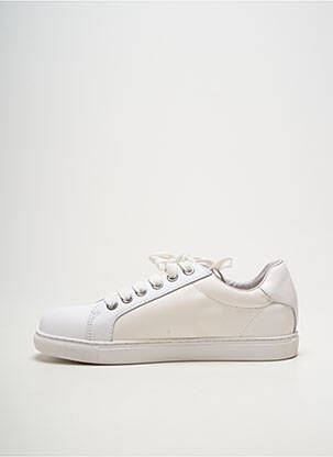 Baskets tissage satiné talon plat jusqu'à 3cm blanc BONS BAISERS DE PANAME femme
