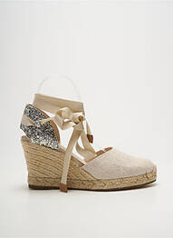 Espadrilles fermeture lacets talon de 7 à 9cm argent ESCADRILLE femme