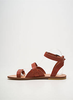 Sandales/nu pieds chiquet talon plat jusqu'à 3cm marron SESSUN femme