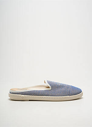 Mules/sabots tissage satiné talon plat jusqu'à 3cm bleu ANGARDE femme