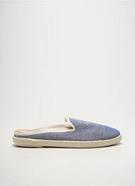 Mules/sabots tissage satiné talon plat jusqu'à 3cm bleu ANGARDE femme