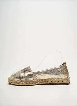 Espadrilles tissage satiné talon plat jusqu'à 3cm or ESCADRILLE femme
