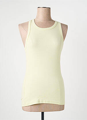 Débardeur stretch sans manche jaune SAMSOE & SAMSOE femme