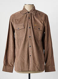 Chemise manches longues poches marron BLOTTER ATELIER homme