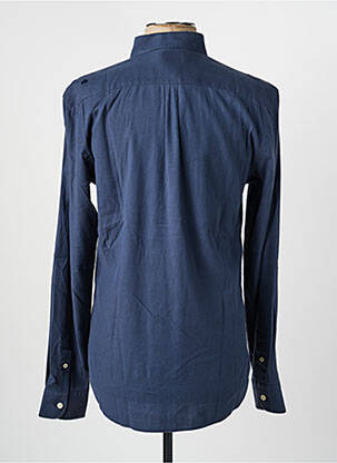 Chemise manches longues poignets boutonnés bleu JAQK homme