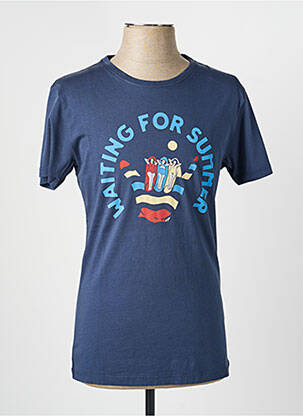 T-shirt coupe cintrée manches courtes bleu STEPART homme